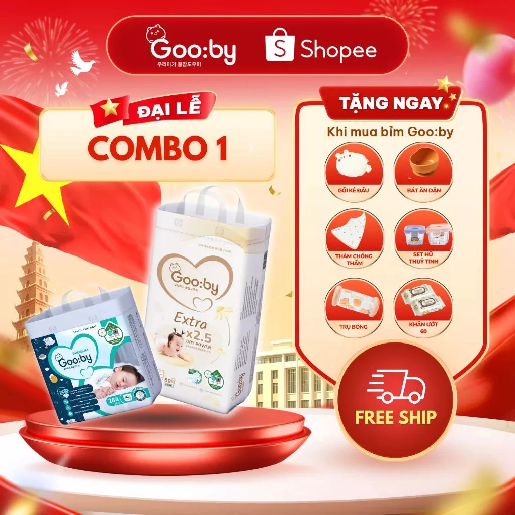 👶 [CÓ QUÀ] Tã Bỉm Gooby Extra, Gooby Premium Chính hãng – Bỉm ngày, đêm – Size NB, S, M, L, XL, XXL