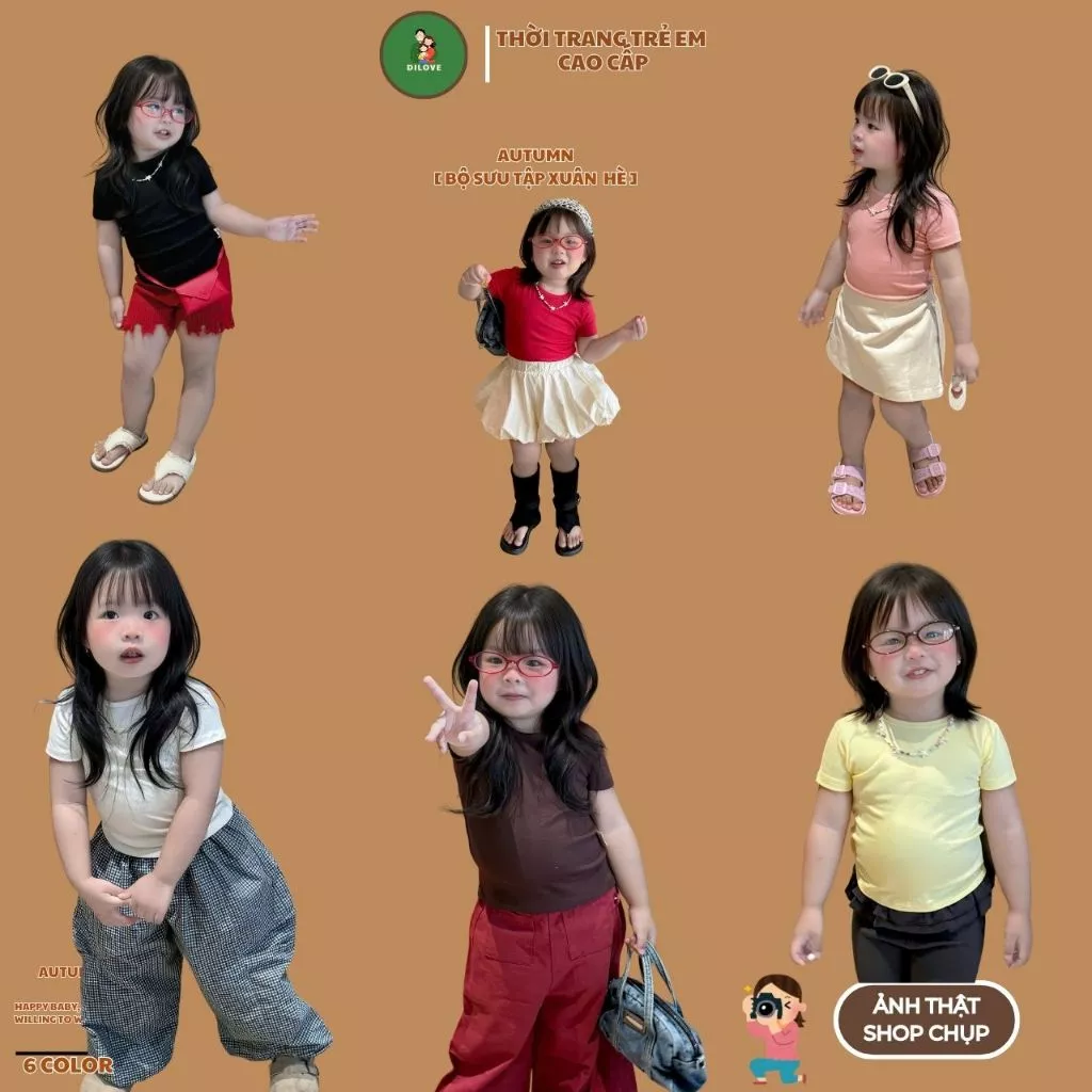 Áo Thun Trơn Cho Bé , Áo Thun Trơn Bé Trai Bé Gái Chất Liệu Cotton | DILOVE - Áo Thun Trơn Ngắn Tay Cho Bé - Áo Trơn