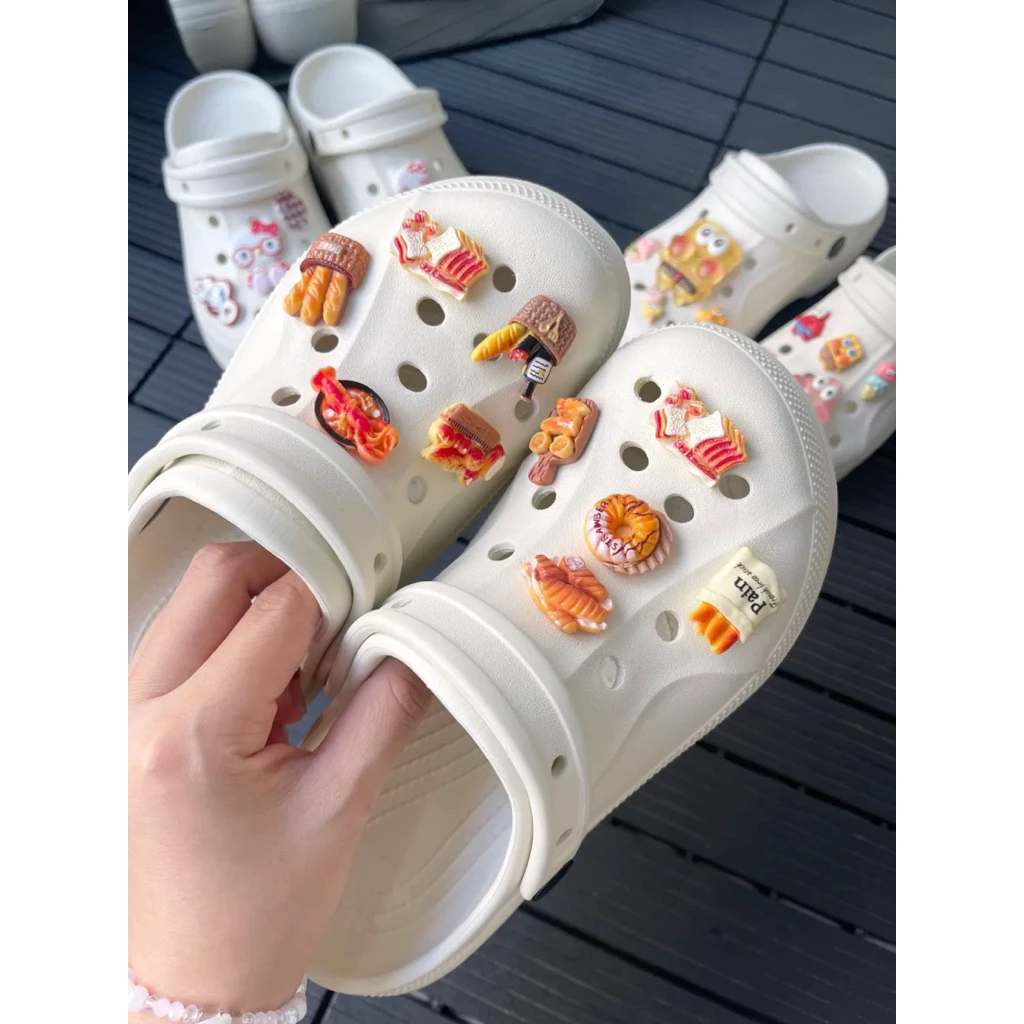 [ TẶNG CHARM ] Dép Sục Đế Cao Kèm Phụ Kiện Charm Xinh Cao Su EVA Êm Chân Thoáng Khí / HỖ TRỢ ĐỔI SIZE  Anyastore