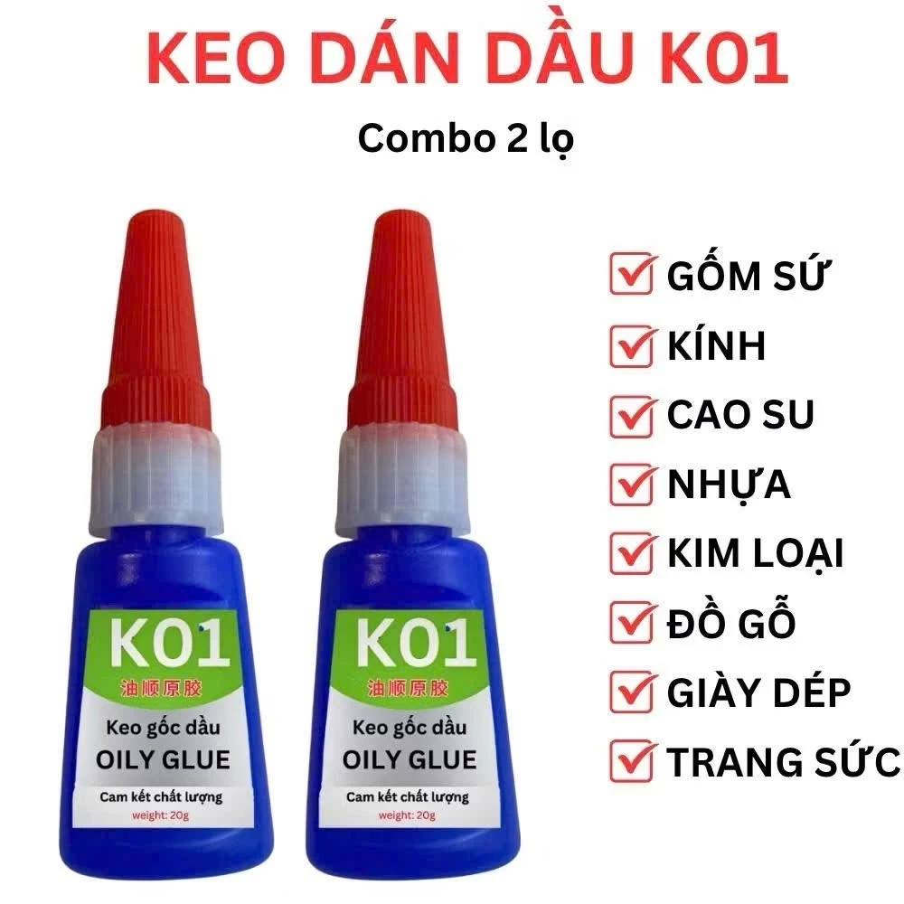 ( HN ) Combo 4 Lọ Keo OILY GLUE Đa Năng Gấp 50 Lần Keo 502