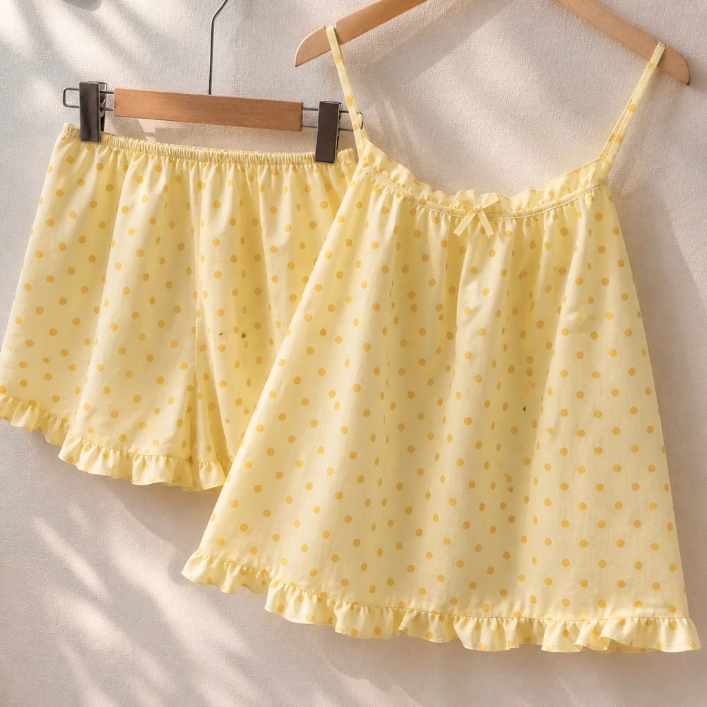 [Pony Có Sẵn] 2 dây Bigsize tới 82kg Không Tăng Đơ Bộ Đồ Ngủ 2 Dây Chât Đũi Cotton