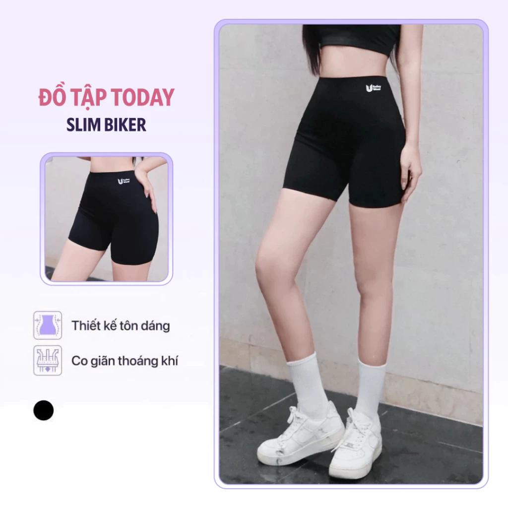 [New Arrival] Quần legging lửng tập gym yoga Slim Short cạp cao gen bụng che khuyết điểm Đồ Tập Today