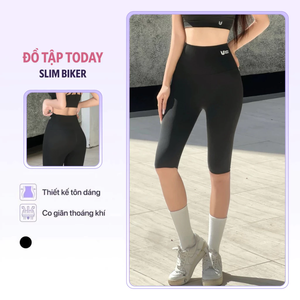 Quần legging nữ cạp cao gen bụng Slim legging dáng lửng thiết kế tôn eo, nâng mông, chất liệu thoáng khí Today U Wear