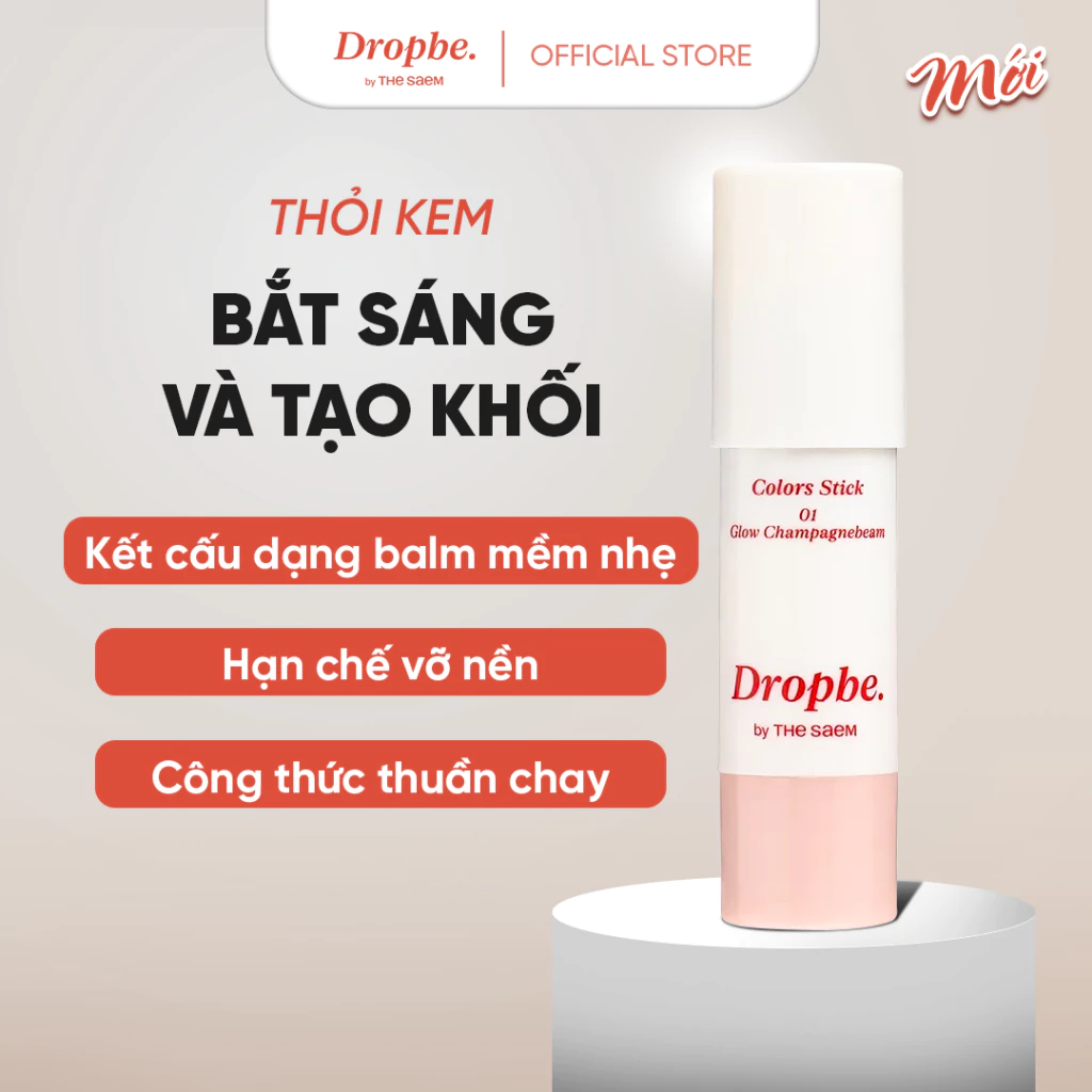 [Drop Be by THE SAEM] Thỏi kem bắt sáng và tạo khối thuần chay Colors Stick 7g