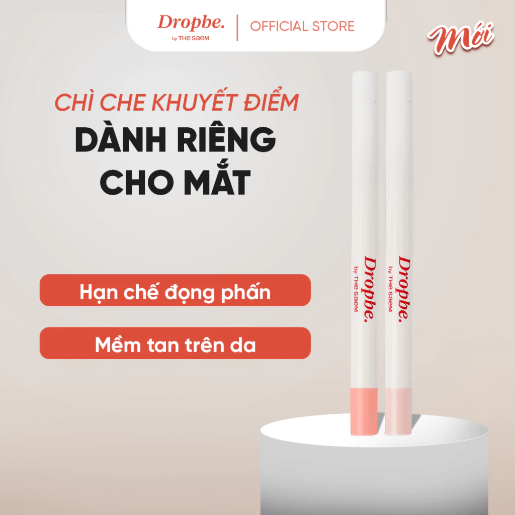 [Drop Be by THE SAEM] Chì che khuyết điểm thuần chay hiệu chỉnh quầng thâm dành cho mắt Colors Eye Cealer Stick