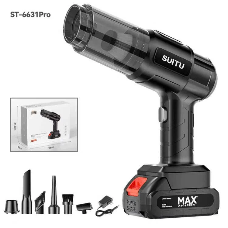 Máy hút và thổi bụi BFJ cầm tay 2 đầu PIN chân pin phổ thông 4cm Phổ Thông  THÁO RỜI sạc và thay thế dễ dàng.