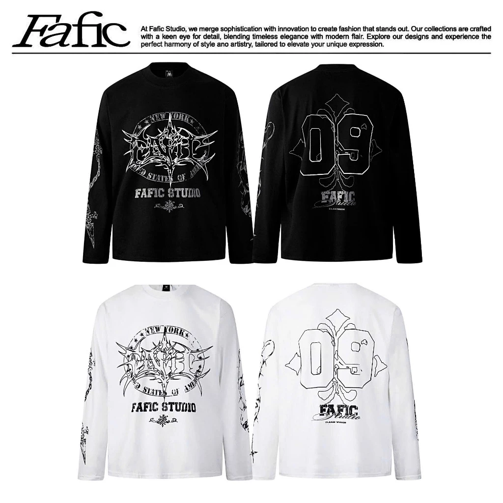 Áo Thun Tay Dài Longsleeve Fafic CHAOS NINE vải COTTON nam nữ Unisex local brand siêu mát