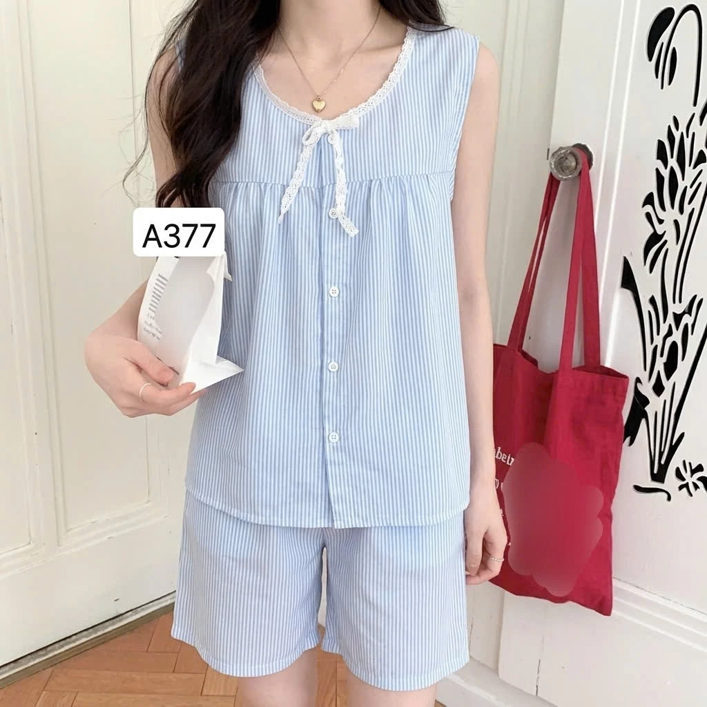Bộ pijama nữ cánh tiên cổ tròn mặc nhà nhiều màu chất Cotton, Xô Lụa, Đũi, Tole, Lanh ĐBTK
