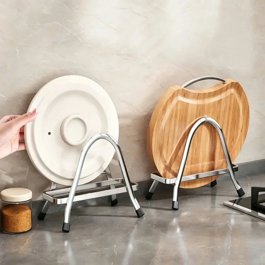 Giá để thớt ,nắp nồi thoát nước đa năng, giá kệ để dao thớt inox , giá đỡ nắp nồi