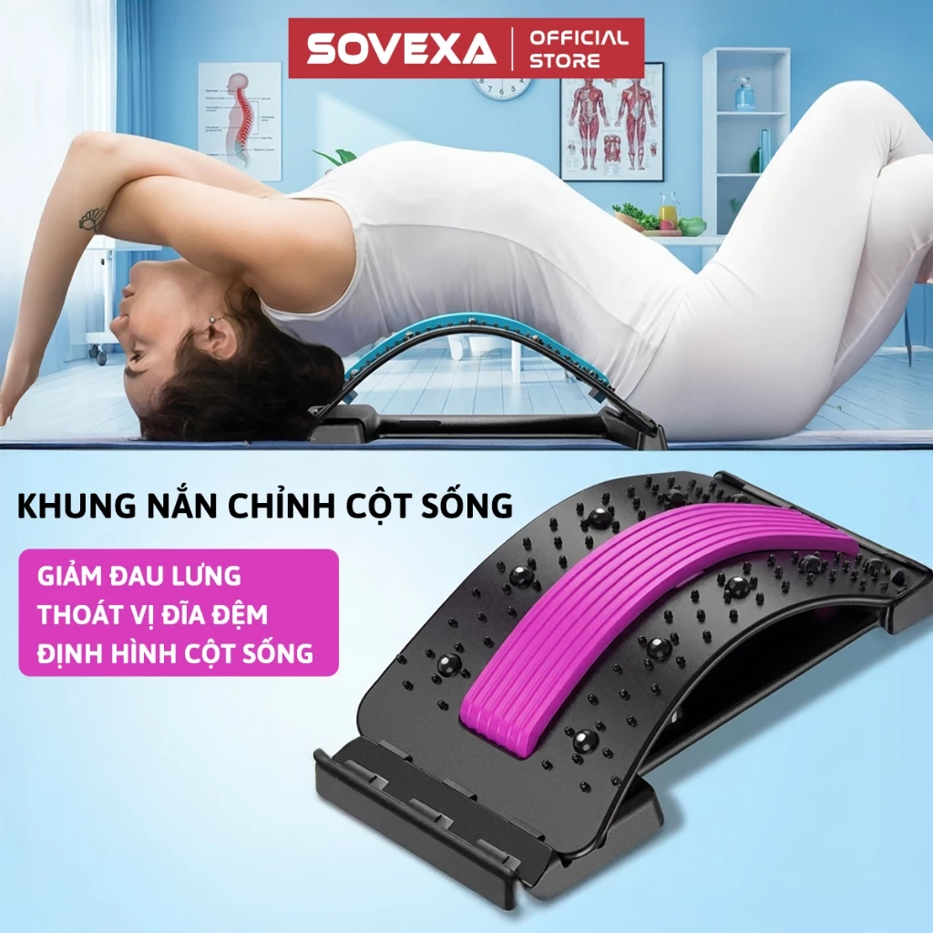 Khung Định Hình Cột Sống Lưng SOVEXA Dụng Cụ Nắn Chỉnh Cột Sống Hỗ Trợ Thoát Vị Đĩa Đệm Giảm ĐauLưng