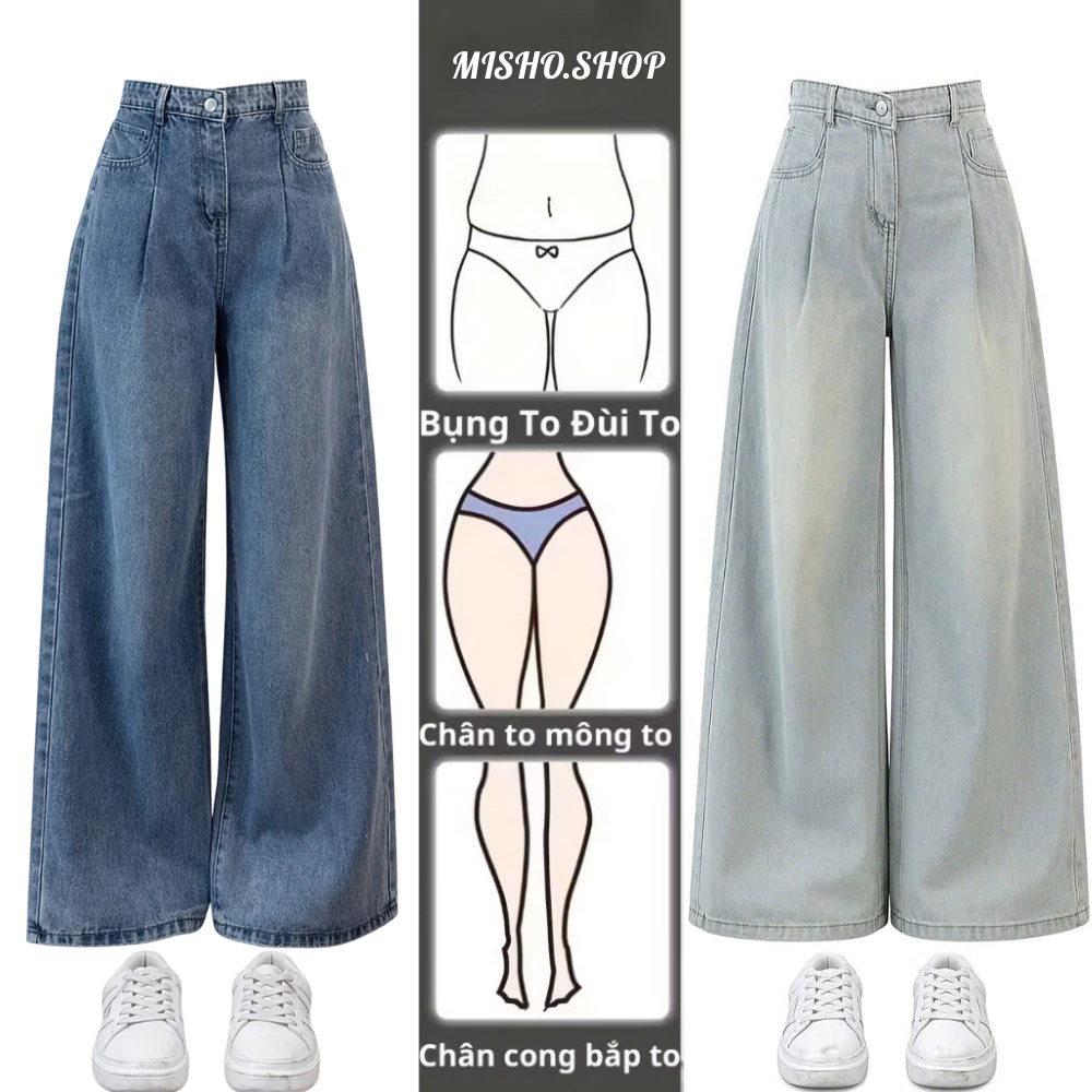 Quần bò jean ống xuông ống rộng Hari đủ màu Cá Tính, quần jeans nữ vibes Retro Style Unisex Đi Học Đi Làm Back to School
