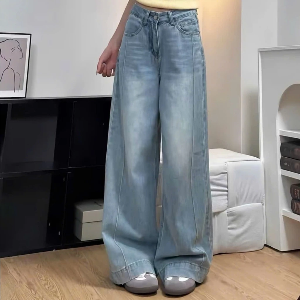 [WIN BOUTIQUE- NẤM LÙN] QUẦN JEANS NỮ ỐNG RỘNG GẤU TO CHẮP THÂN CẠP CAO HÁCH DÁNG HOTTREND 2026