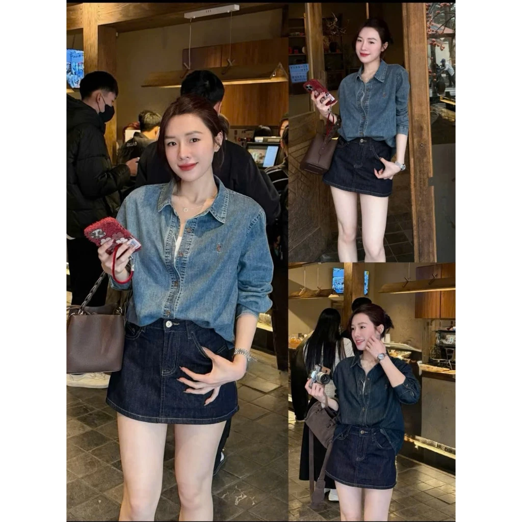 [COOLJEANS-MẪU MỚI] CHÂN VÁY JEANS NGẮN CHỮ A MÀU XANH THAN CÓ QUẦN BẢO HỘ HOTTREND 2026