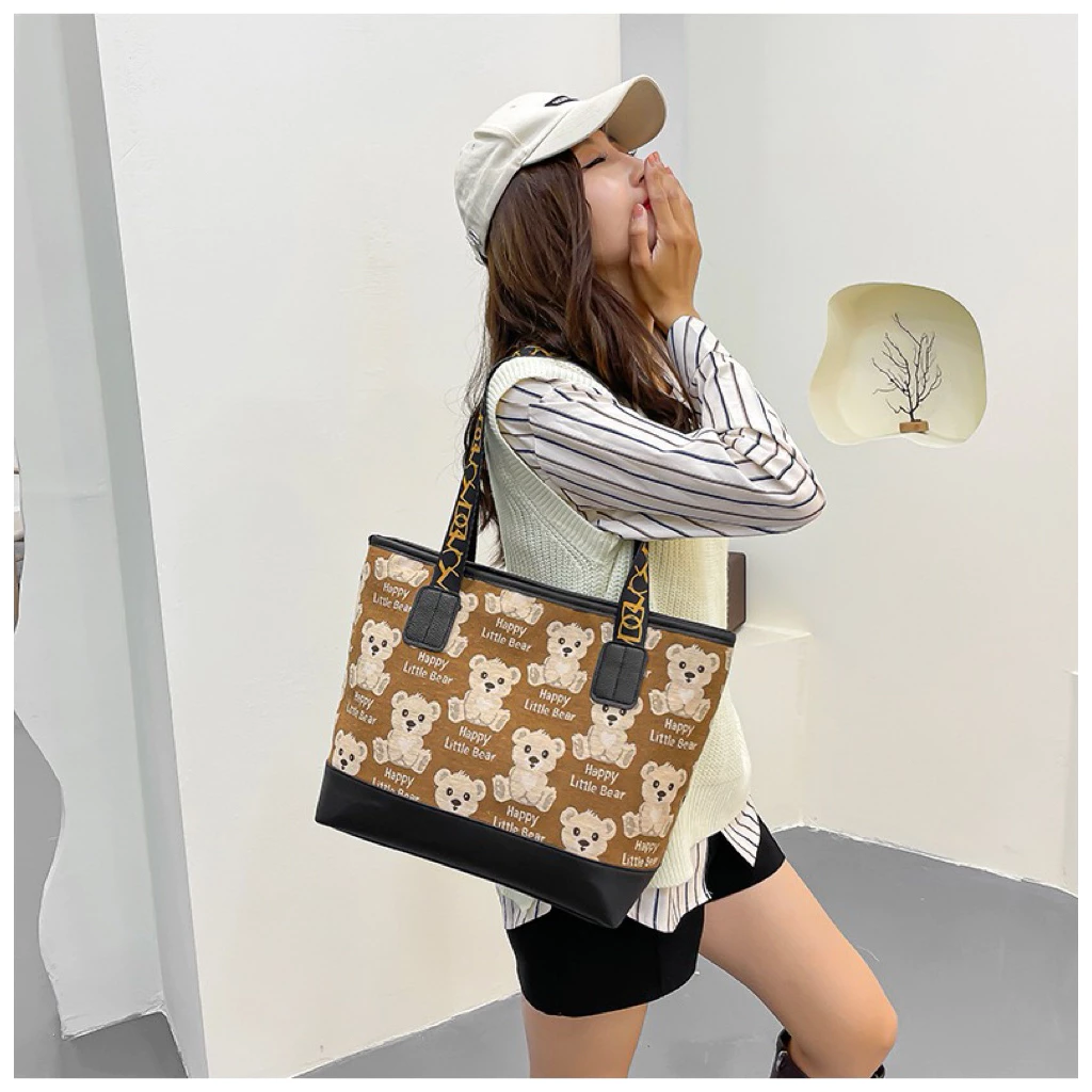 Túi Tote Canvas đa năng – Dành cho nữ sinh & dân văn phòng, kiểu dáng Hàn Quốc, đựng được cả thế giới