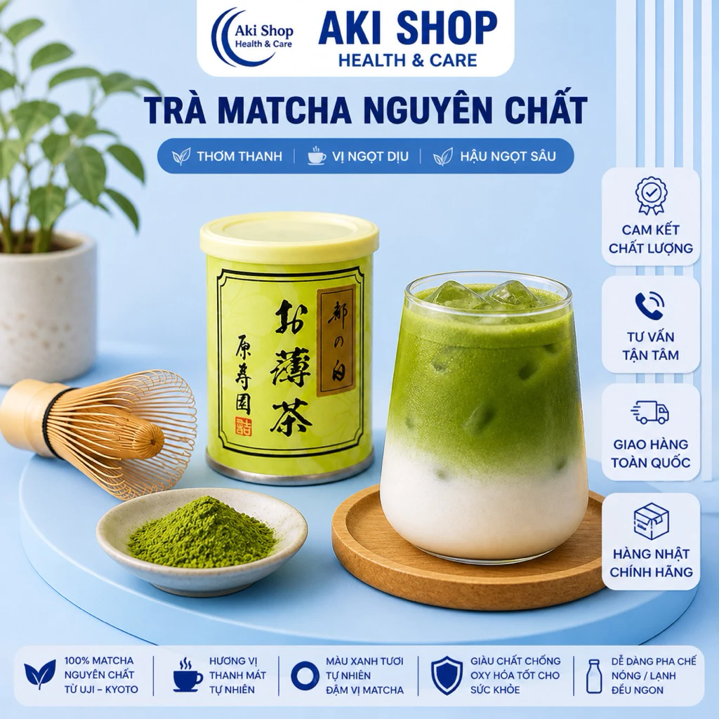Trà Matcha Ousucha Hãng Harajuen Hũ 30g Thích Hợp Uống Daily Uji Nhật Bản