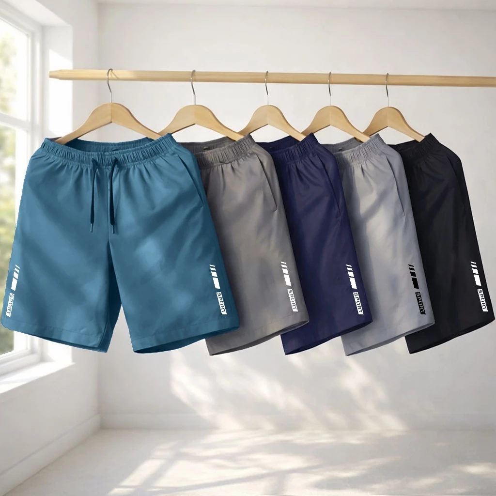 Combo 5 Quần Short Nam Trơn Chất Vải Thoáng Mát Dáng Thể Thao Bền Đẹp Phù Hợp Mặc Nhà Hoặc Đi Chơi - Menswear