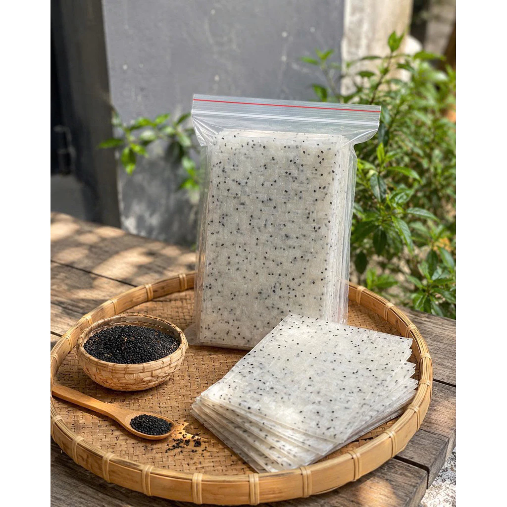 BÁNH TRÁNG MÈ ĐEN PHAN RANG 500GRAM BÁNH DẺO NHÚNG CUỐN KHÔNG BỊ DÍNH - ĐẶC SẢN PHAN RANG NINH THUẬN