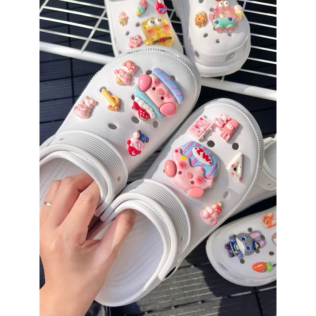 [ TẶNG CHARM ] Dép Sục Đế Cao Quai Hậu Nữ Cao 7cm Êm Chân/ Bảo Hành/ Hỗ trợ đổi size