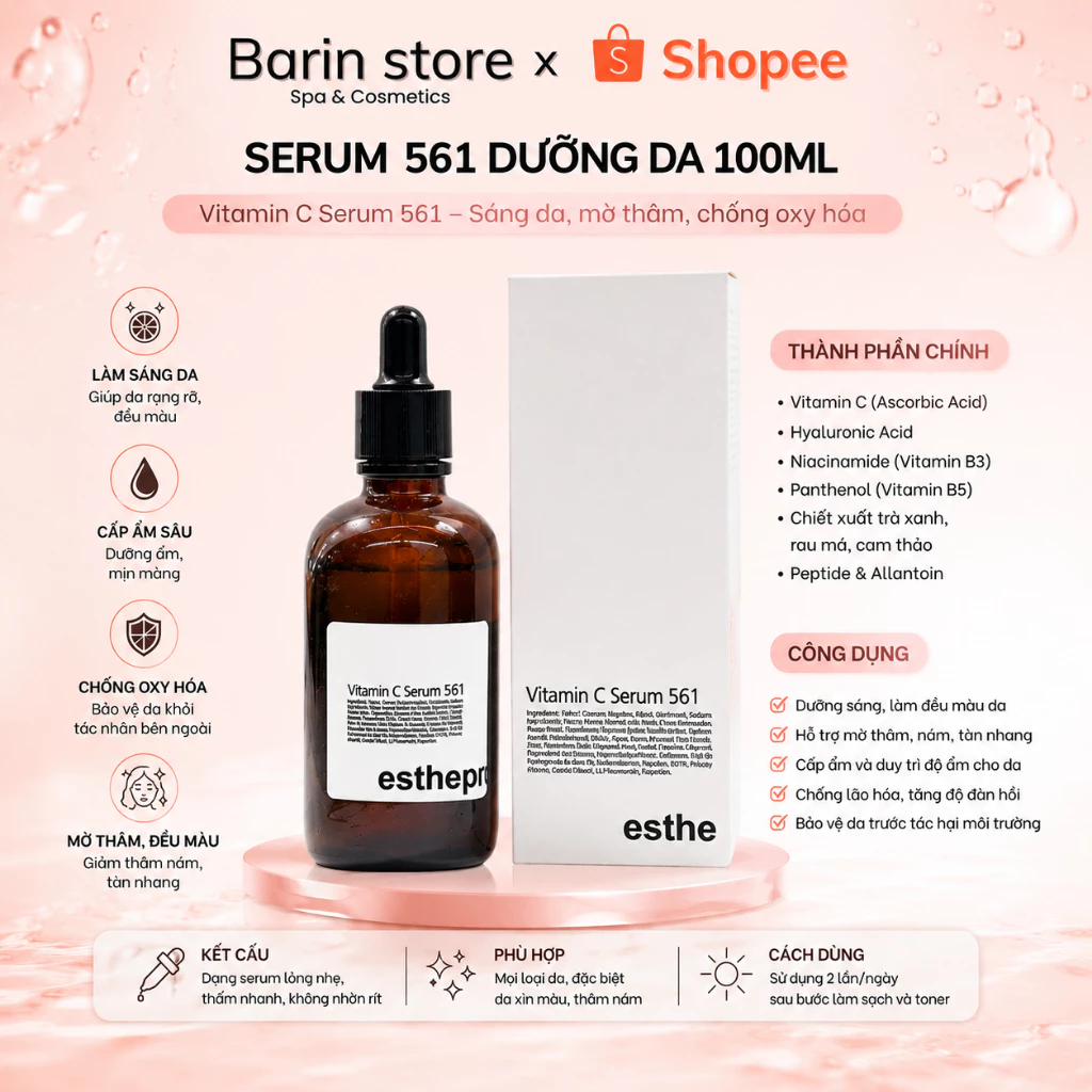 Tinh Chất Dưỡng Trắng Giảm Lão Hóa Esthepro Vitamin C Serum 561 Hàn Quốc 100ml