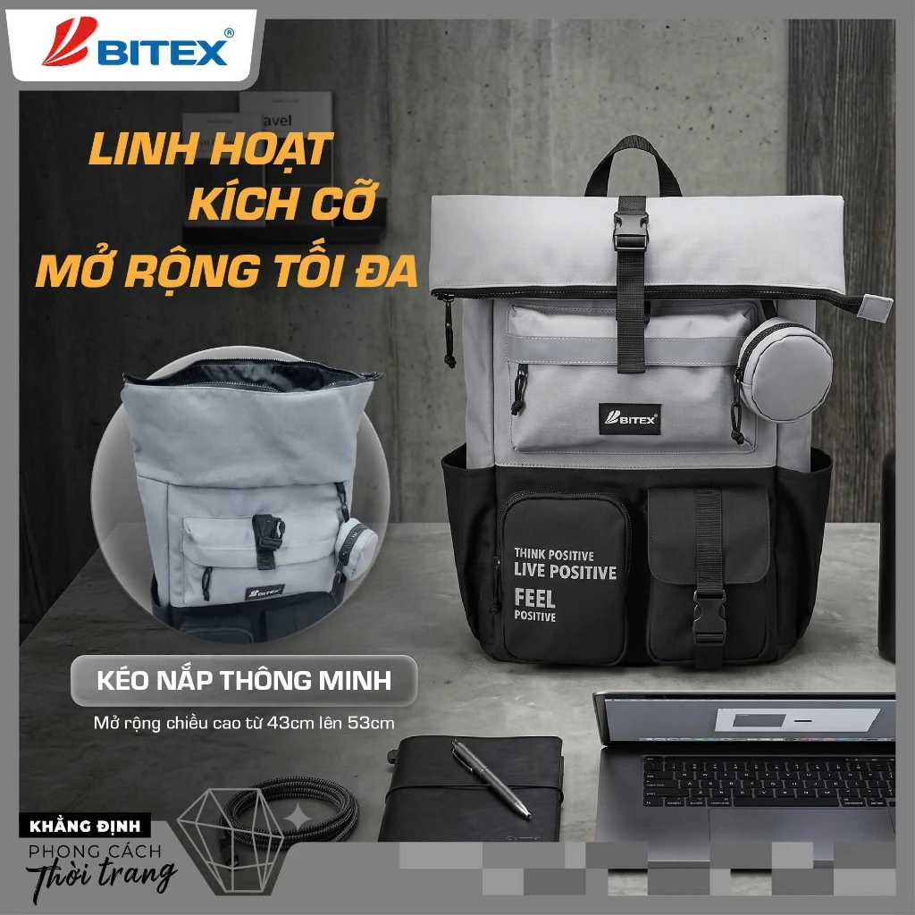 Balo thời trang Bitex Mix & Match Bitex dành cho Nam đi làm hằng ngày đựng laptop