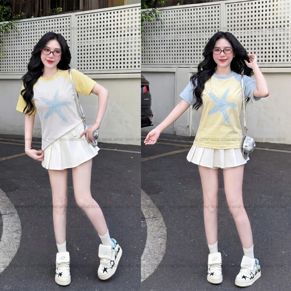 [Xả Kho] Áo Thun BabyTee SAO BIỂN Dễ Thương Đi Biển Mùa Hè Chất Cotton