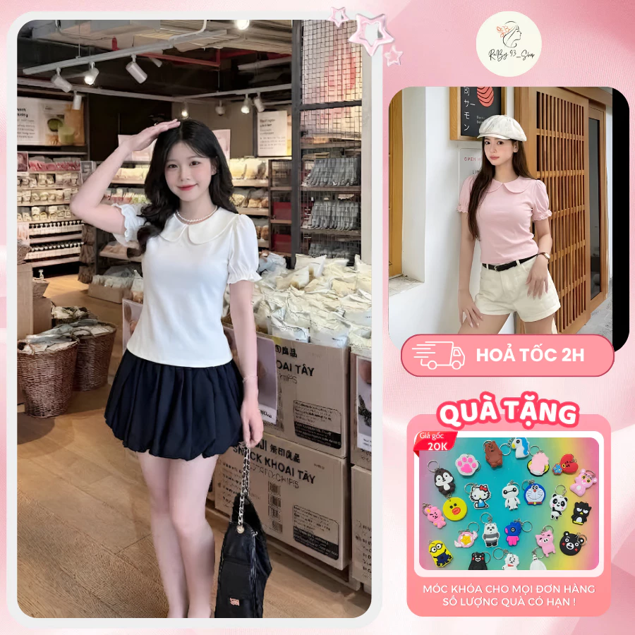 Áo Phông Nữ Cổ Sen Tay Ngắn Form Ôm Chất Bozip Co Giãn Mát Dễ Phối Mặc Đi Học Đi Chơi
