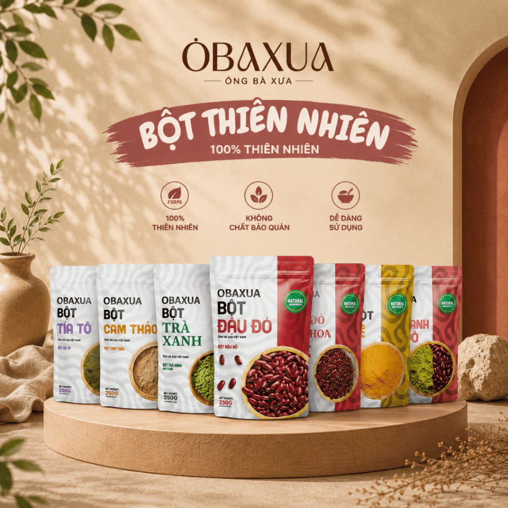 OBAXUA – Bột Thiên Nhiên Dịu Nhẹ | Ông Bà Xưa Hay Dùng