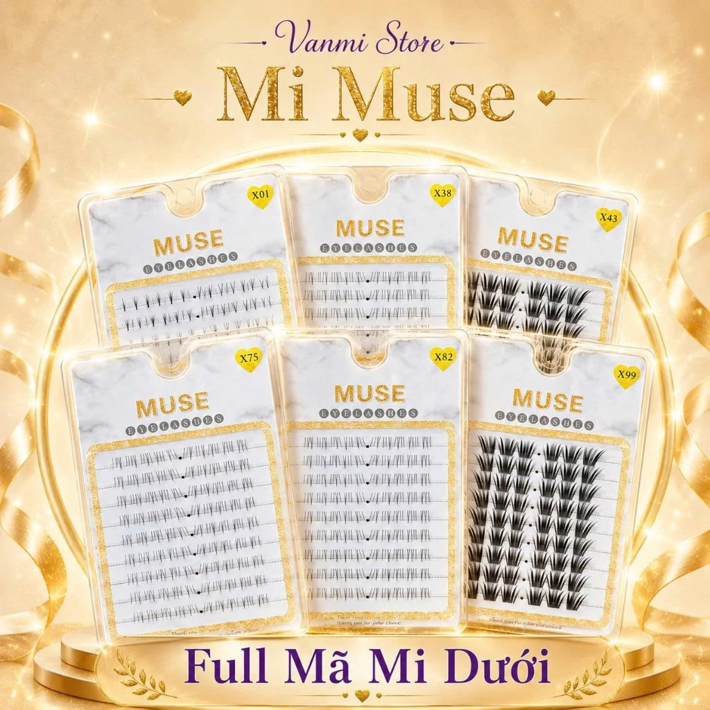 Mi Dưới Muse, (Full mã) Mi Dưới Cụm Muse Hot Trend, Mi Giả Cụm Dưới - Vanmi Store