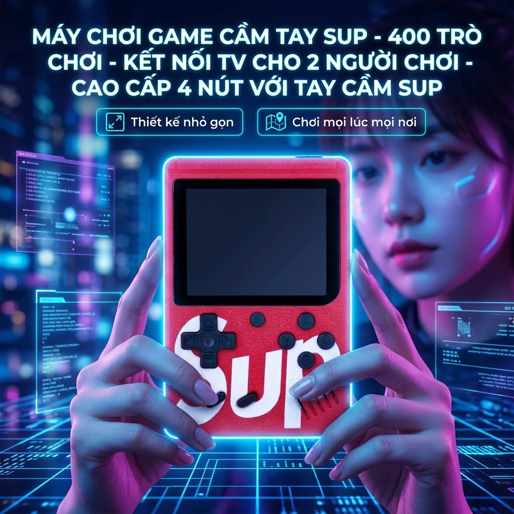 Máy Chơi Game SUP 400 Trò – Chơi 2 Người – Kết Nối Tivi – Máy Game 4 Nút Huyền Thoại