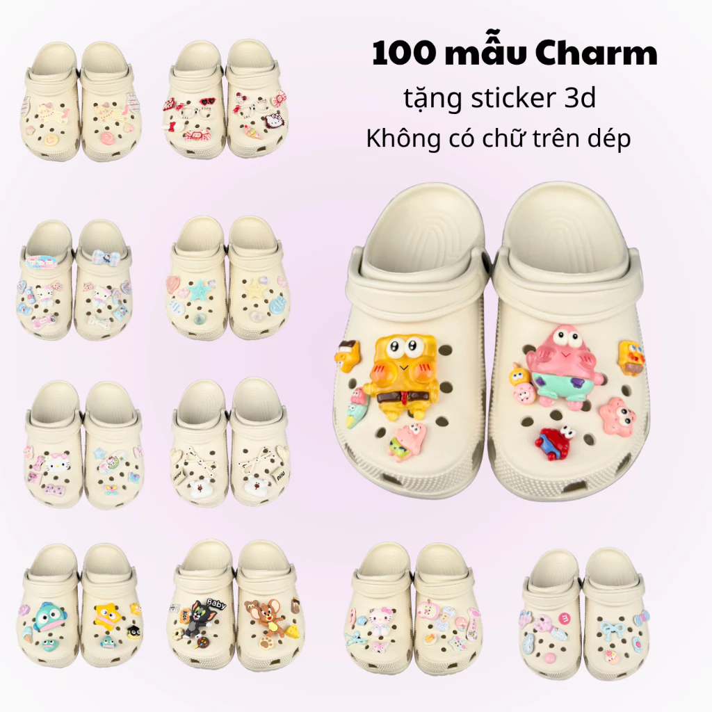 DÉP CROSS Quai Hậu Nguyên Khối Mix Charm Basic Không Thấm Nước - Hỗ Trợ Đổi Size TA STORE