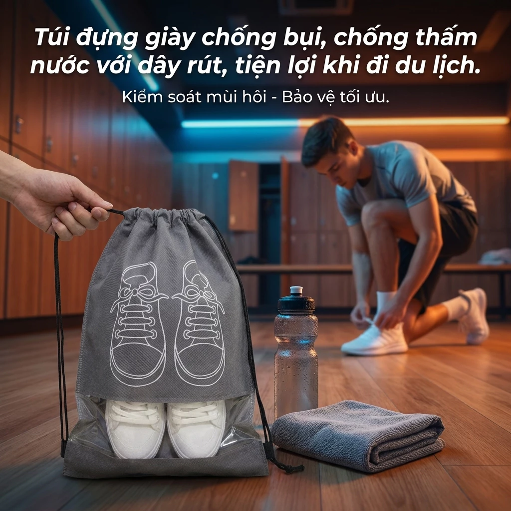 Túi Đựng Giày Dép Chống Thấm Tiện Lợi Dùng Cho Vali Balo Và Đi Công Tác