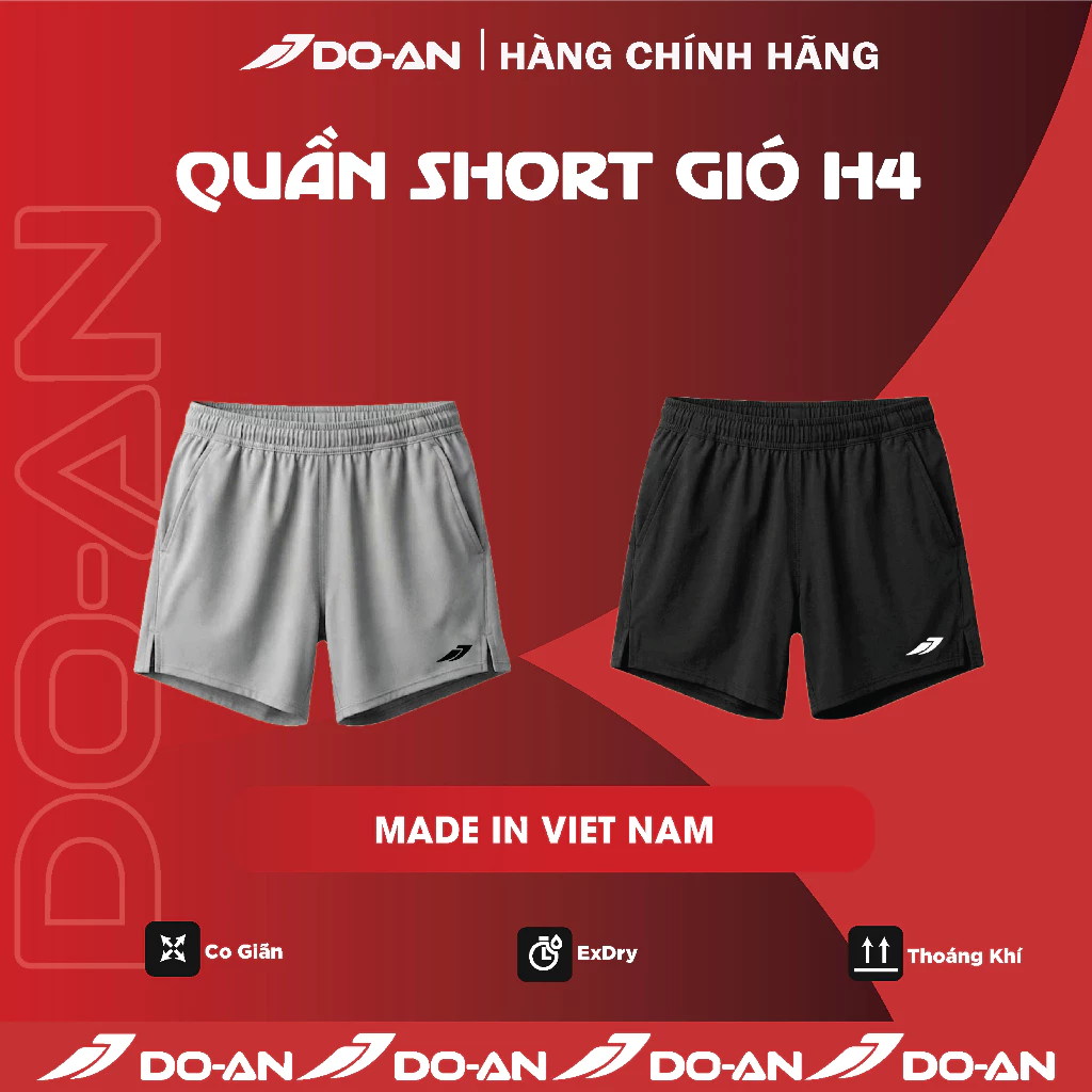 Quần Sport shorts H4 thể thao nam nữ, basic siêu co giãn , thoải mái - Made in VietNam-QA-H4