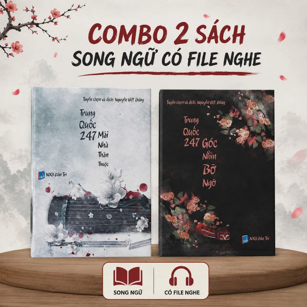 Sách-Combo 2 Sách:Trung Quốc 247 Mái Nhà Thân Thuộc+247 Góc Nhìn Bỡ Ngỡ(Có File Nghe)