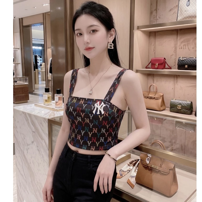 Áo Hai Dây Nữ Chữ NY Tôn Dáng Cá Tính Dễ Phối Đồ