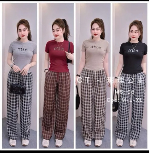 Set bộ áo tăm + Quần lụa lạnh mặc mềm mát và thoải mái cho nữ