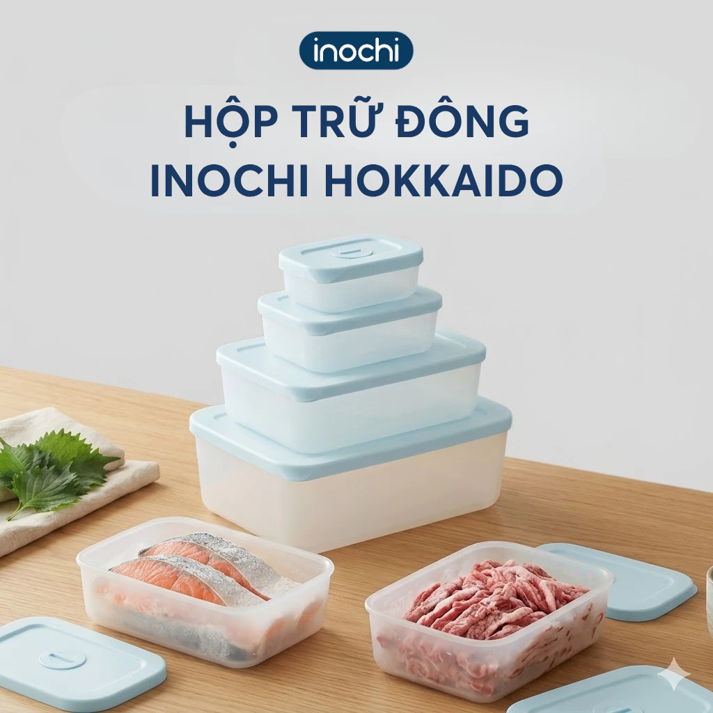 Hộp Trữ Đông Hokkaido (290-900-2500-3600ml): Bảo Quản Thực Phẩm Tươi Ngon, An Toàn, Tiện Lợi