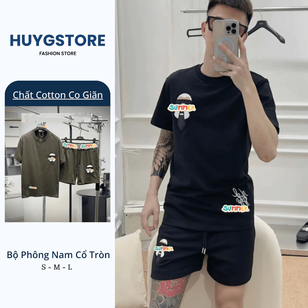Bộ Quần Áo Mùa Hè Boy Phố Cực Chất, Bộ Quần Áo Nam Cotton Thoáng Mát - HuyGStore