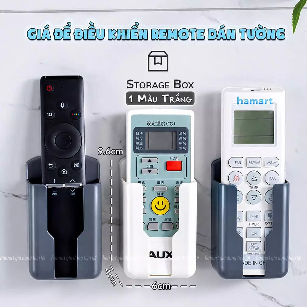 Giá Đỡ Điều Khiển Dán Tường Hamart Kệ Để Remote TV Điều Hoà Quạt Treo Tường Siêu Dính