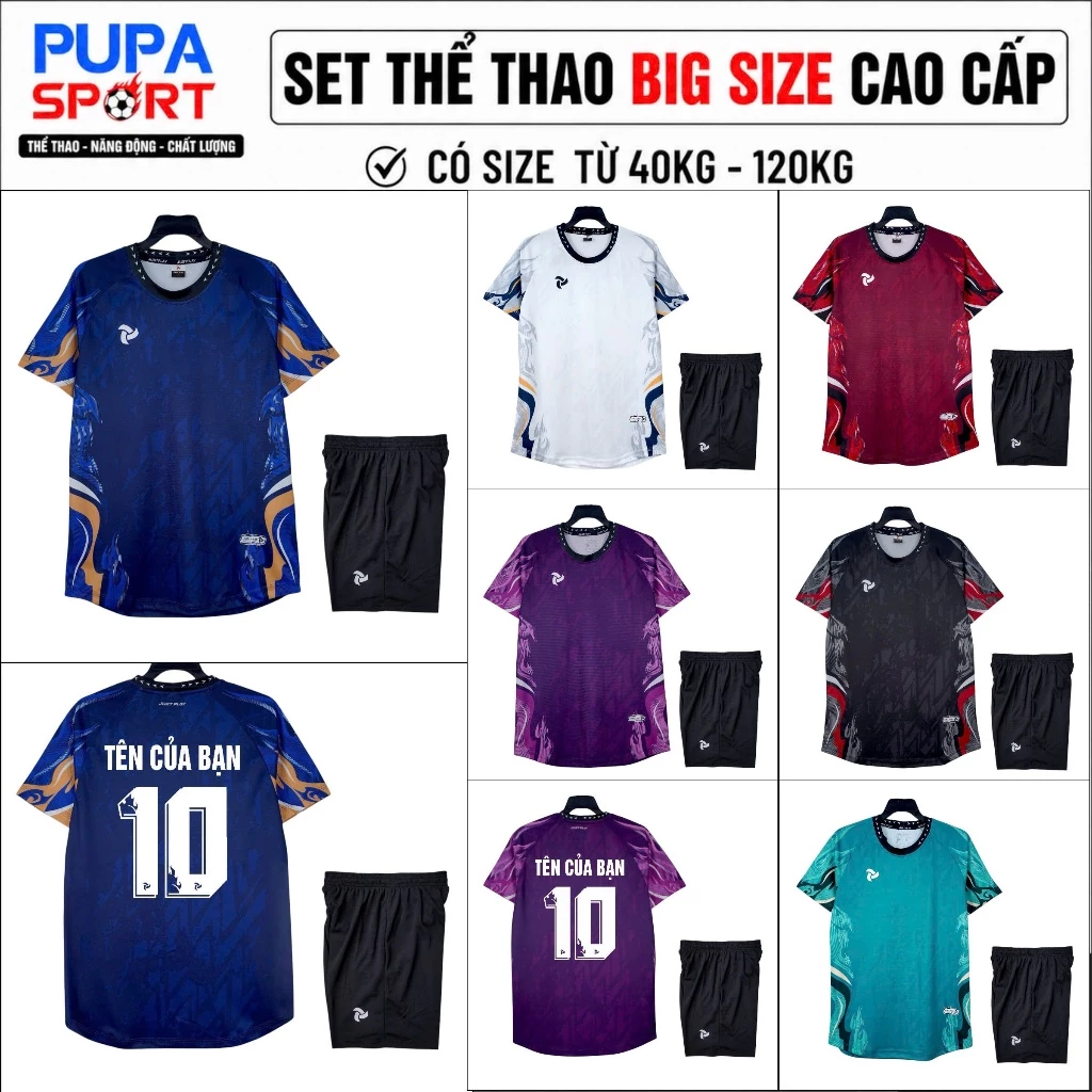 [CÓ BIGSIZE 38-120KG] Bộ Quần Áo Bóng Đá Không Logo SC03 - Vải Mè Cao Cấp Cho Nam Nữ, Có In Tên Sport Unisex Tập Thể Dục