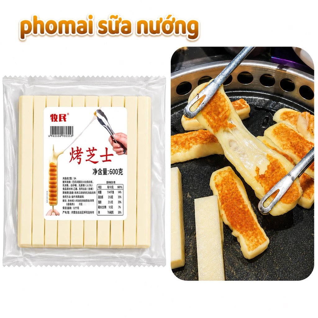 [ Hoả Tốc HCM ] Bánh Phomai Sữa Nướng Gói 600gr