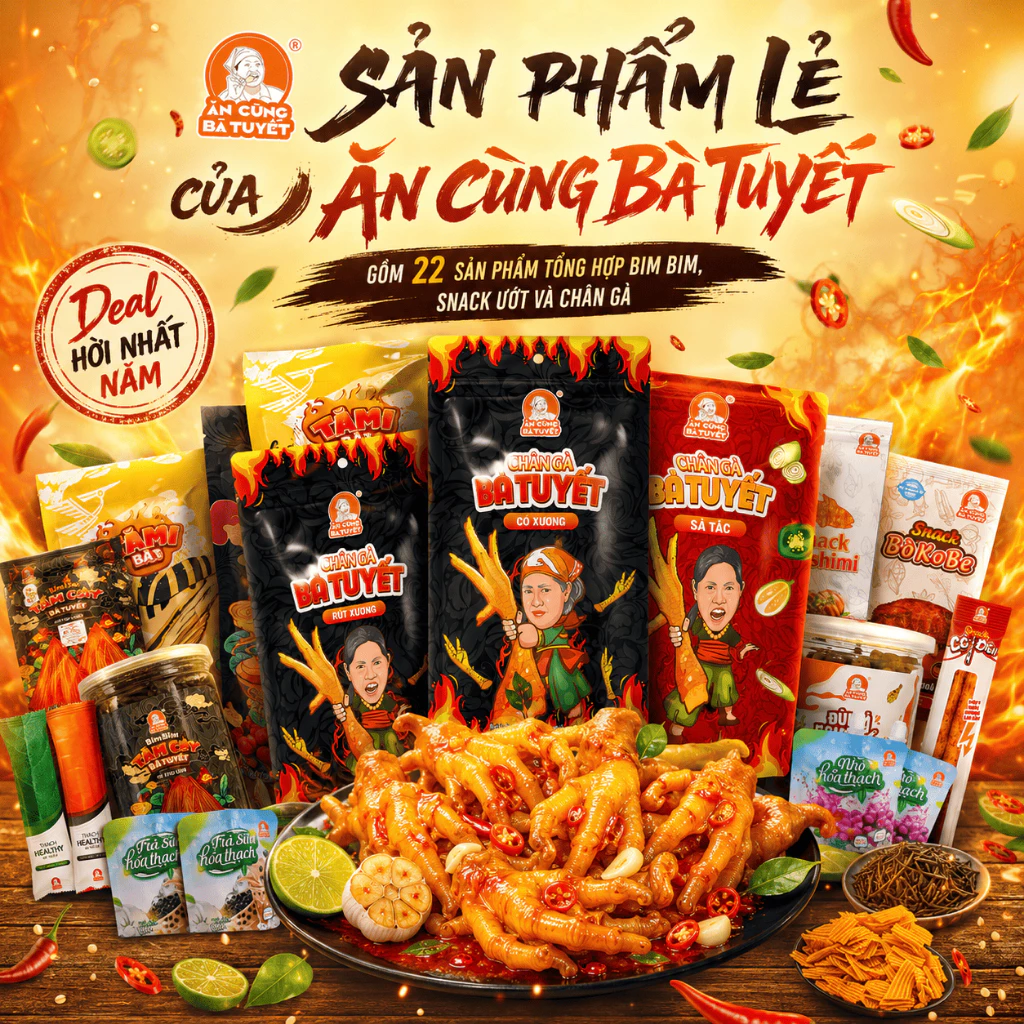SẢN PHẨM LẺ MỖI LOẠI  ĂN CÙNG BÀ TUYẾT