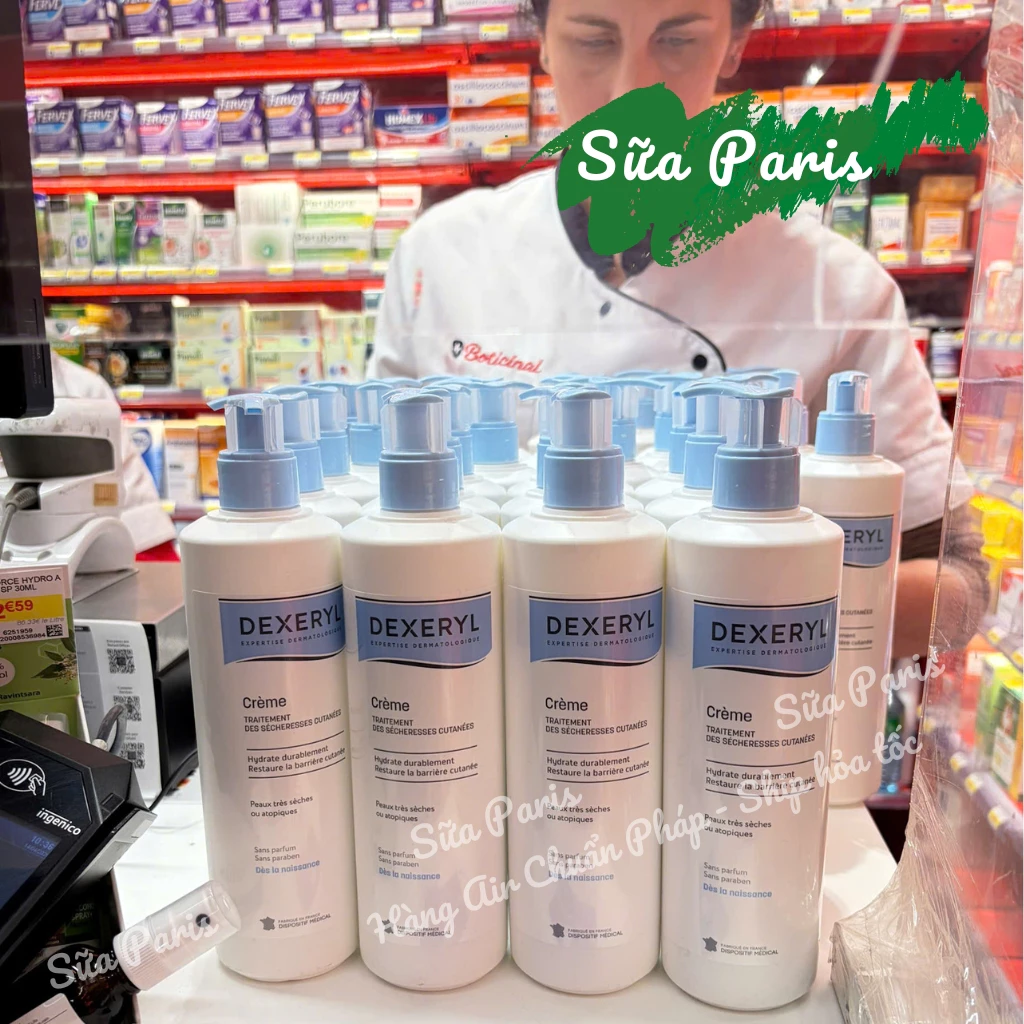 Kem Dexeryl 500gr dưỡng da, giảm nẻ, dành cho da chàm, da cơ địa, hàng nội địa Pháp_Sữa Paris Aderma