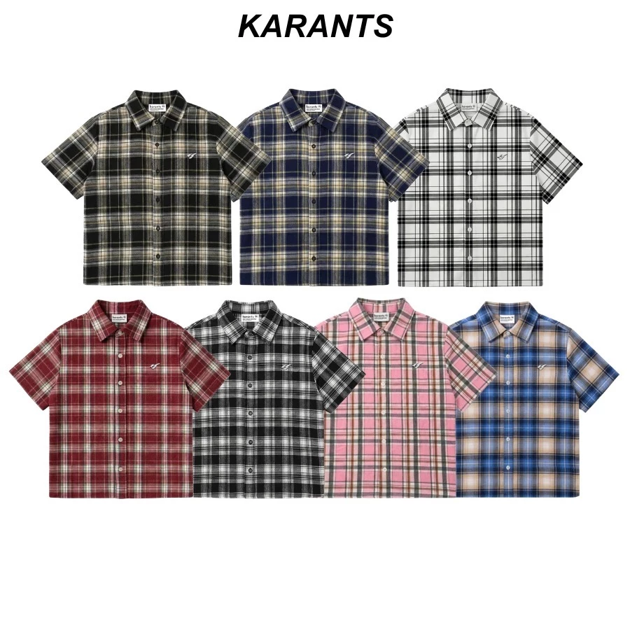 Áo Sơ Mi Trơn Karants Form Boxy Vải Flannel Chống Nhăn Premium Nam Nữ - KR268