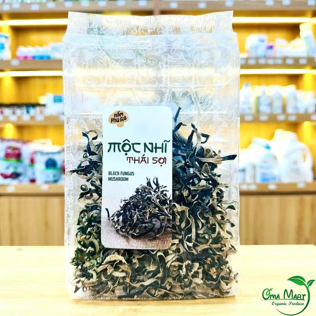 Mộc Nhĩ  Thái Sợi Nấm Phú Gia 70g - Sợi Khô Sạch, Giòn Ngon, Tiết Kiệm Thời Gian Chế Biến
