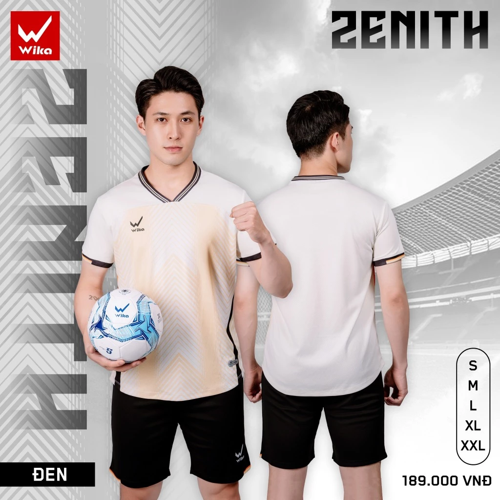 Bộ Bóng Đá Wika Zenith Chính Hãng, Chất Vải Wikarotex Co Giãn 4 Chiều Chuẩn Thể Thao, Giữ Form Tốt Và Bền Màu