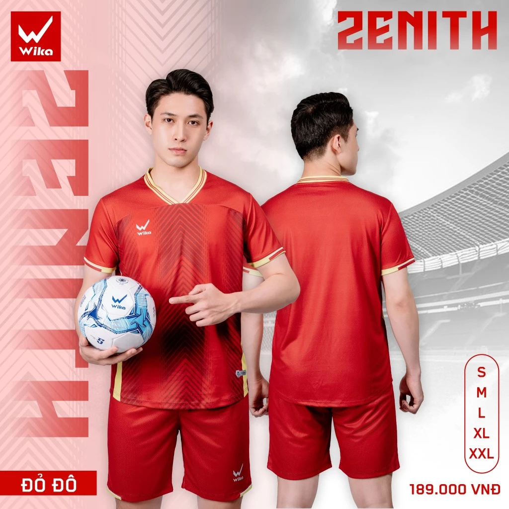 Bộ Quần Áo Bóng Đá Wika Zenith Chính Hãng, Chất vải Wikarotex Co Giãn Thoải Mái Vận Động
