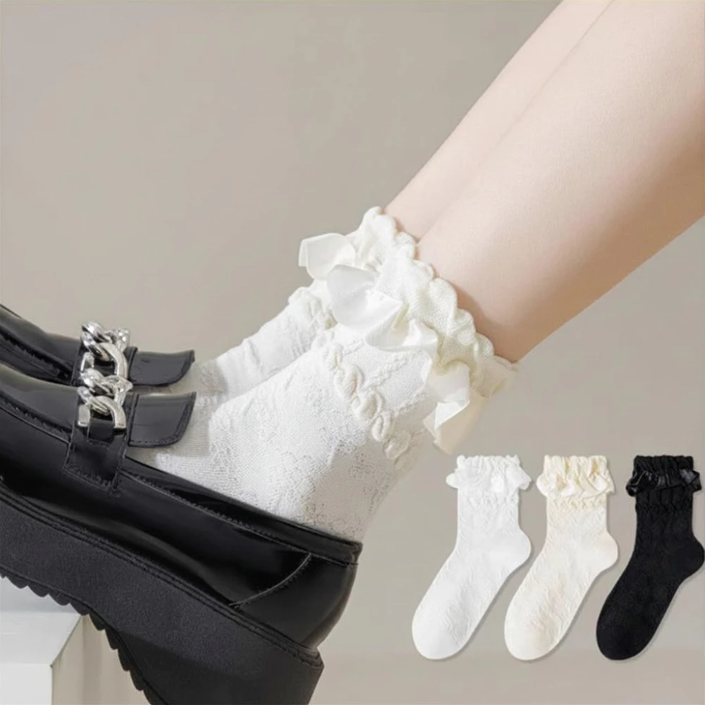 Tất vớ nữ ren phong cách Lolita Jk nữ sinh Nhật Bản phù hợp 4 mùa S31