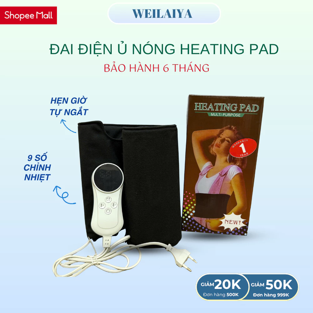 Đai quấn nóng ủ nóng điện Heating Pad THỊNH QUANG. [BẢO HÀNH 6 THÁNG]