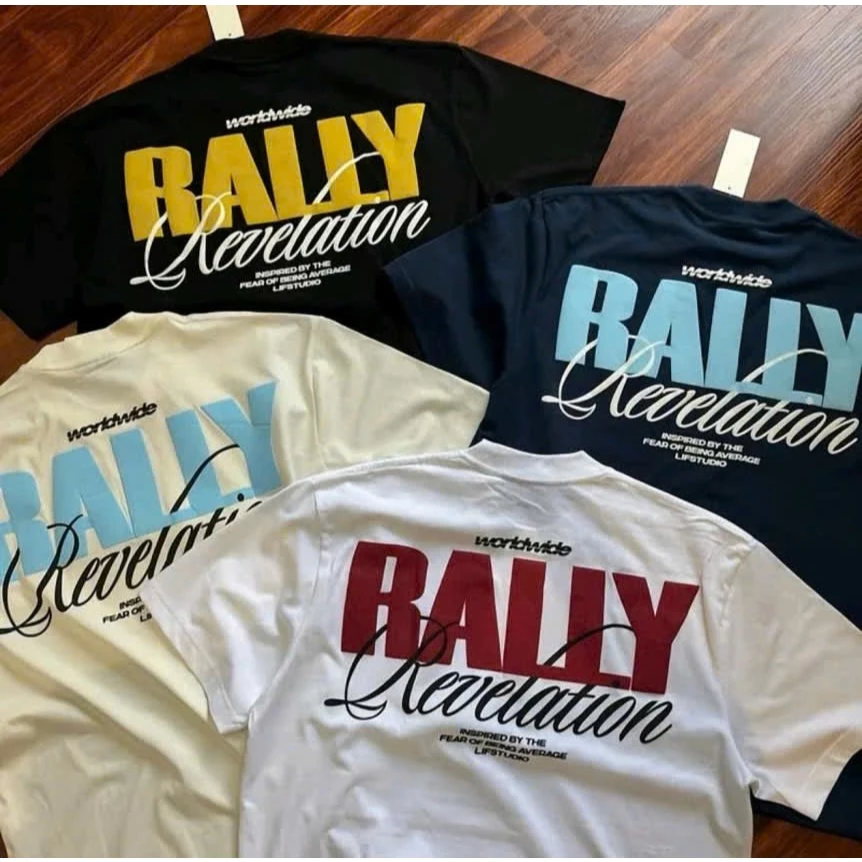 Áo thun tay lỡ unisex nam nữ RALLY, Áo phông unisex form rộng