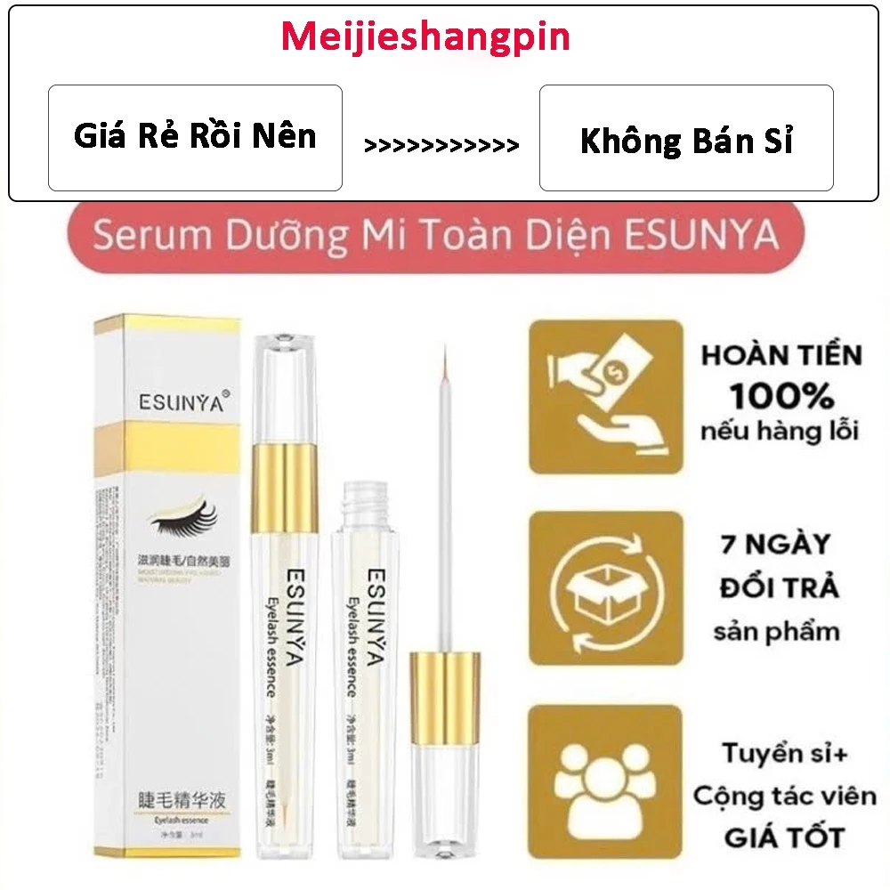 Serum Dưỡng Mi Esunyi  Kích Thích Mọc Lông Mi / Lông Mày Tăng Trưởng Cong Khỏe Mạnh